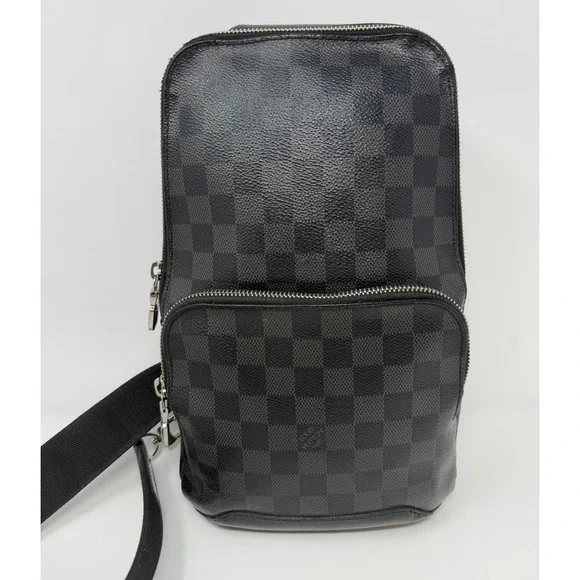 Louis Vuitton Avenue Sling Bag Damier Black Leather - Picture 3 of 11
